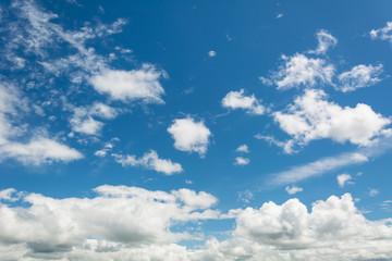Sky and embossed clouds
