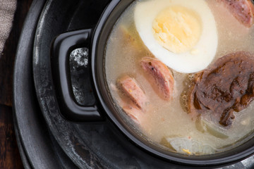 The sour soup made of rye flour