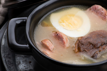 The sour soup made of rye flour