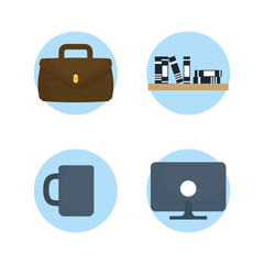 bundle of office elements icons