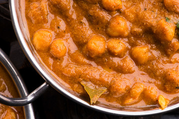 Chana Masala: Traditional Indian dish with chickpeas and curry