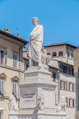 Statue of Dante Alighieri in Florence, Italy