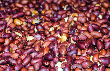 Roasted peanuts as background