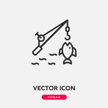 fishing icon vector. fishing sign symbol