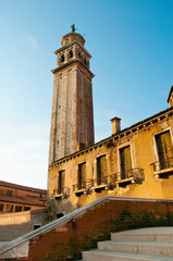 Obraz premium Carmini bell tower at Venice, Italy