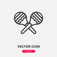 maracas icon vector. maracas sign symbol