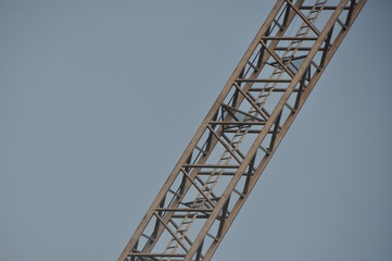 Fototapeta na wymiar crane on blue sky