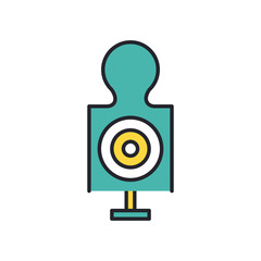target military force line and fill style icon