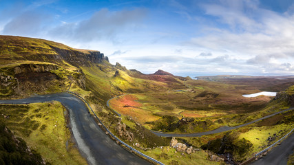 A lovely and outstanding view of Quiriang of Isle of Sky in Scotland. A dangerous road to go to but...