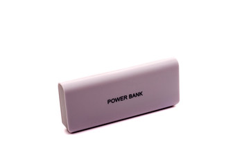 Portable external battery isolated on a white background