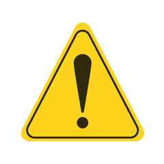 Attention dangerous yellow element. Warning sign. Pictogram for web page, mobile app, promo. UI UX GUI design element.