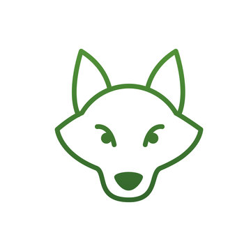 Wolf gradient style icon vector design
