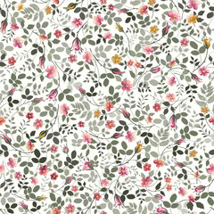 seamless floral pattern with rose bouquet - 323962552