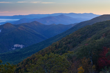 Scenic view of the Blue Ridge mountains near Buena Vista, Virginia