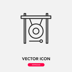 gong icon vector. gong sign symbol