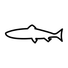 Isolated shark silhouette style icon vector design