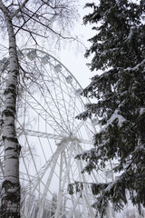 ferris wheel in Gagarin park in the city of Samara