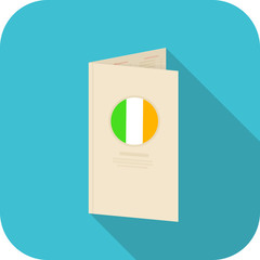 Irish Restaurant Menu Flat Icon Illustration Vector