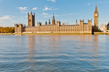 Houses of Parliament at London, England