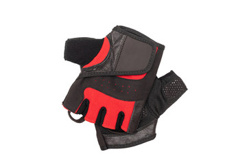 Sport gloves isolated on the white background. Top view.