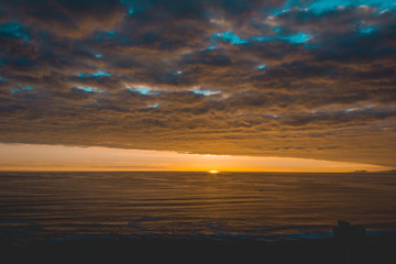 atardecer y nubes