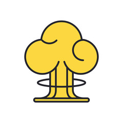 nuclear bomb explosion military force icon
