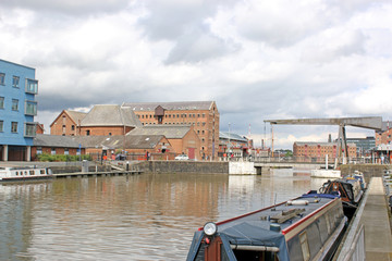 Fototapeta na wymiar Gloucester Docks Canal Basin, England