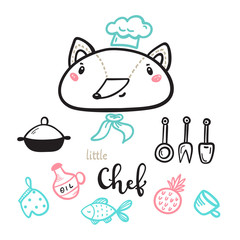 T shirt Print Design for Kids with Little Cute Fox and 