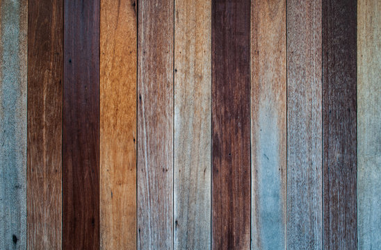 Teak wood plank texture surface colorful vintage background.Old wooden texture outdoor panel. Wood nature pattern or abstract background.Image vintage style.