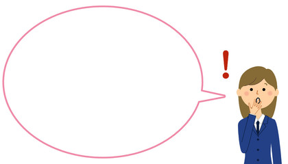 驚く学生　ふきだし