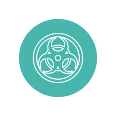 nuclear symbol caution line block style