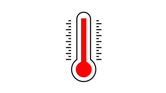 thermometer hot tempeature motion graphic