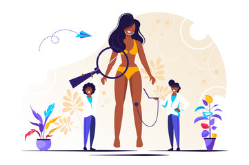 Vector illustration, medical examination 