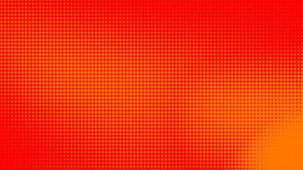 Dots halftone orange color pattern gradient texture with technology digital background. Dots pop art comics with summer background.