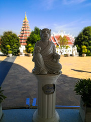 White monkey sculpture. Chiang Rai. Thailand.