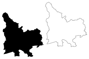 Durbe Municipality (Republic of Latvia, Administrative divisions of Latvia, Municipalities and their territorial units) map vector illustration, scribble sketch Durbe map