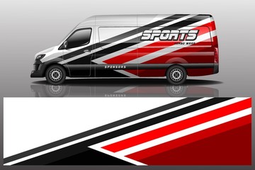 van car decal wrap design vector © Combo Wrap