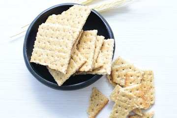 Healthy whole grain cereal sesame biscuits (Sesamum indicum)