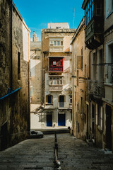 Fototapeta na wymiar Valletta street view