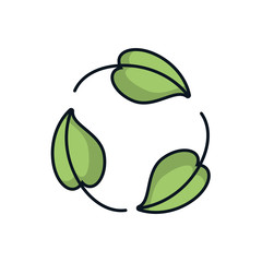 leafs plant ecology isolated icon