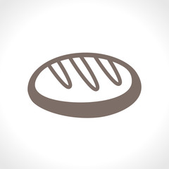Cake loaf. Flat vector icon. Food design pastry cooking. A simple image of a fresh loaf.