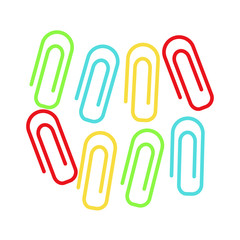 Vector simple icon of paperclips. Modern concept design. Isolated vector sign symbol