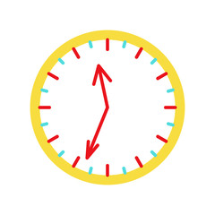 Vector simple icon of clock. Modern concept design. Isolated vector sign symbol