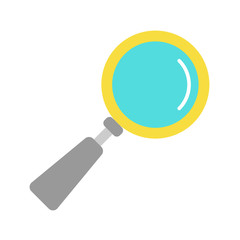 Vector simple icon of magnifier. Modern concept design. Isolated vector sign symbol