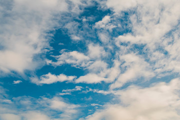 Frowning clouds in the evening sky