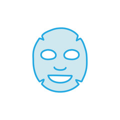 face sheet mask doodle icon, vector illustration