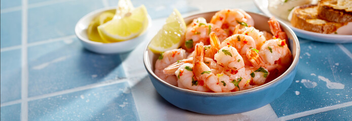 Gourmet Mediterranean summer scampi