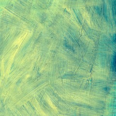 Abstract painted texture in green acrylic paint