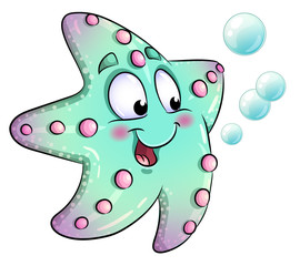 Niedlicher Seestern - Vektor-Illustration