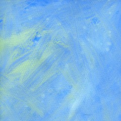 Abstract painted texture in blue and green